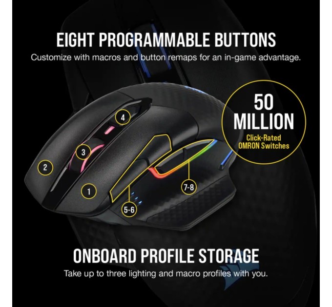 Мишка Corsair Dark Core RGB Pro SE Wireless Black (CH-9315511-EU)