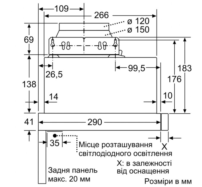 Вытяжка кухонная Bosch DFM064W54