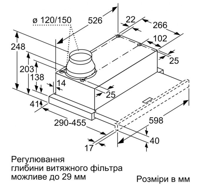 Витяжка кухонна Bosch DFM064W54