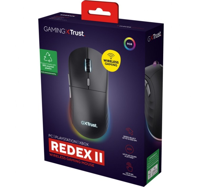 Мишка Trust GXT 926 Redex II Wireless/USB-A/USB-C Black (25126)