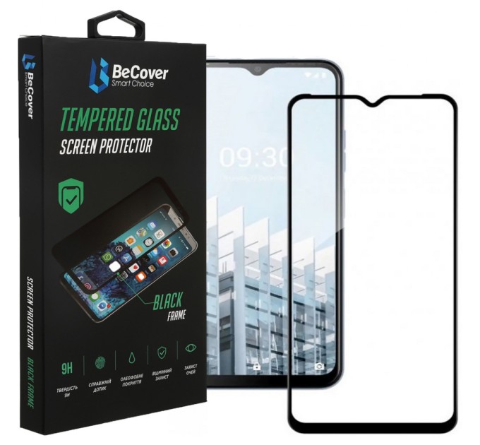 Скло захисне BeCover Tecno Pop 6 Pro (BE8) Black (708556)