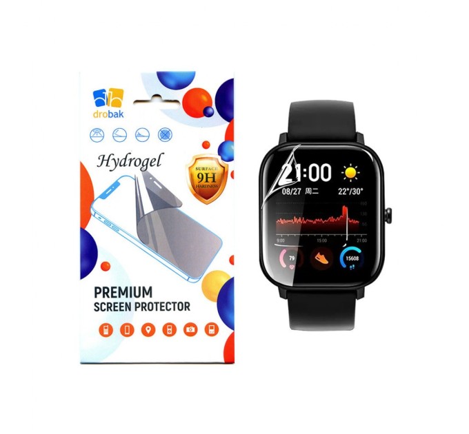 Плівка захисна Drobak Hydrogel Amazfit Bip 3 (2 шт) (323217)