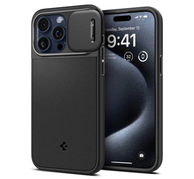 Чехол для мобильного телефона Spigen Apple iPhone 15 Pro Optik Armor MagFit Black (ACS06738)