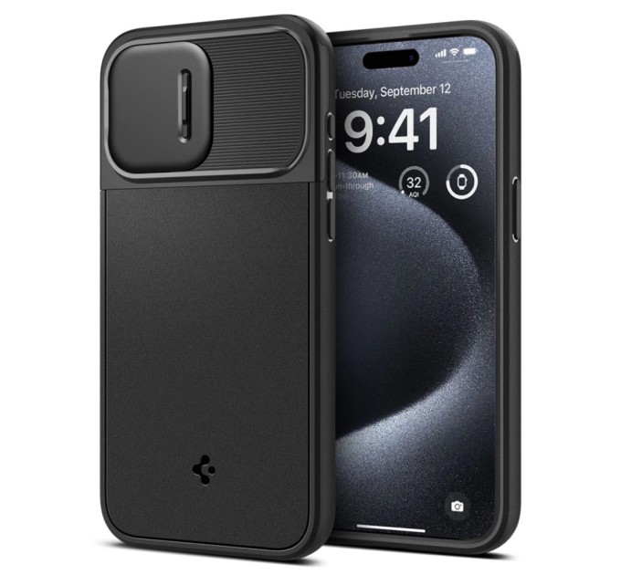 Чехол для мобильного телефона Spigen Apple iPhone 15 Pro Optik Armor MagFit Black (ACS06738)