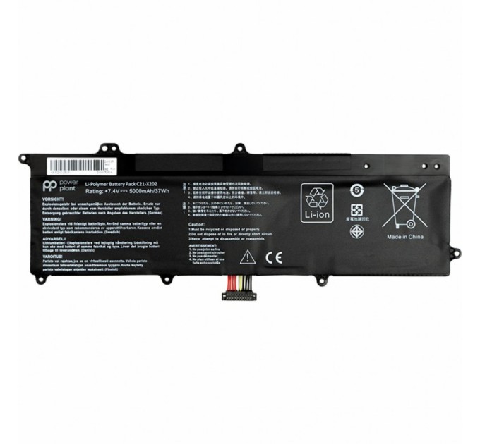 Акумулятор до ноутбука Asus VivoBook S200E Series (C21-X202) 7.4V 5000mAh PowerPlant (NB430888)