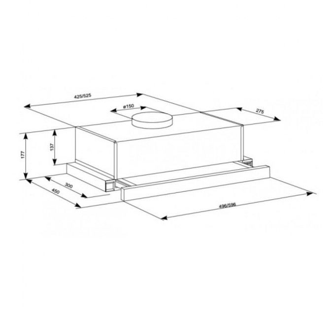 Витяжка кухонна Eleyus LOTUS 700 60 X