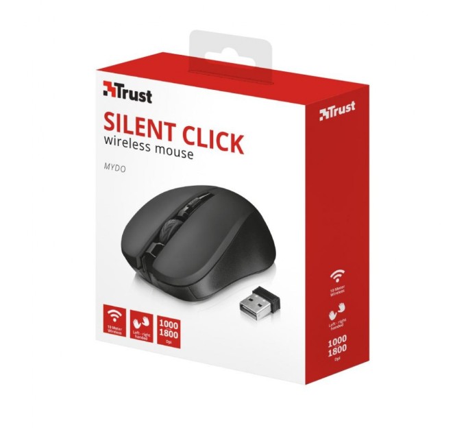 Мишка Trust Mydo Silent wireless mouse black (21869)