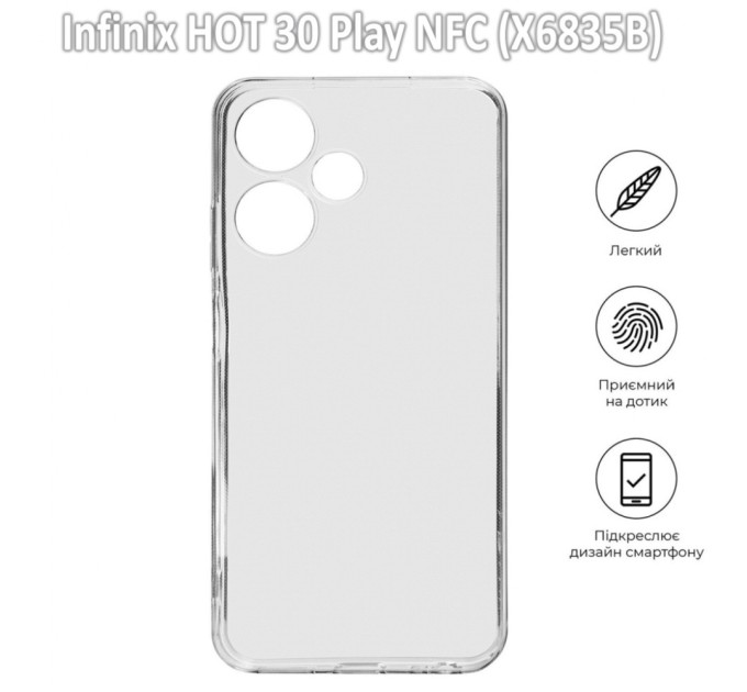 Чохол до мобільного телефона BeCover Infinix HOT 30 Play NFC (X6835B) Transparancy (709619)