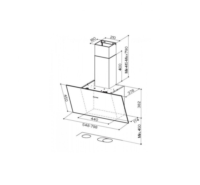 Витяжка кухонна Faber Tweet Ev8 Led Wh A80 (330.0529.667)