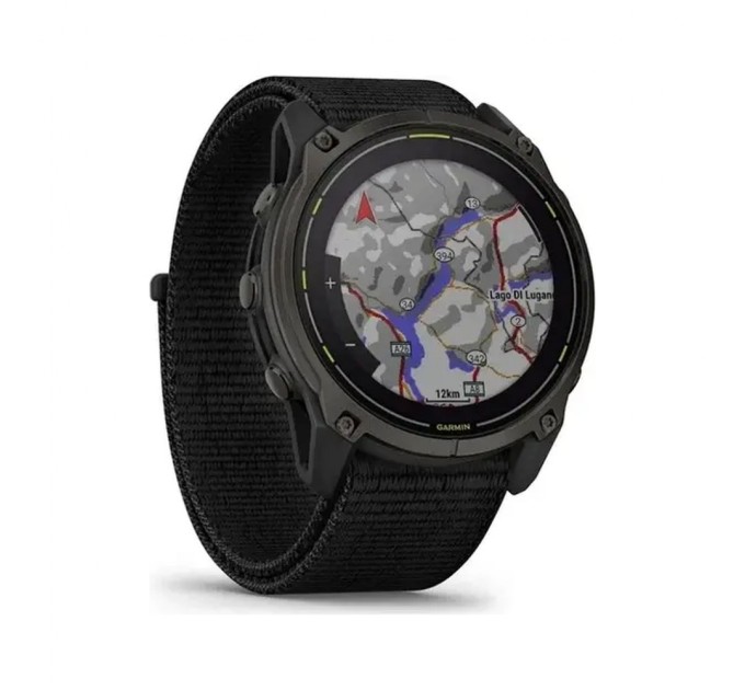 Смарт-годинник Garmin Enduro 3, Crbn Gry DLC Ti w/Blk Sport Loop Band, GPS (010-02751-01)