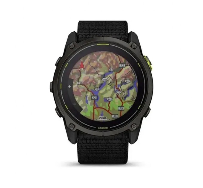 Смарт-годинник Garmin Enduro 3, Crbn Gry DLC Ti w/Blk Sport Loop Band, GPS (010-02751-01)