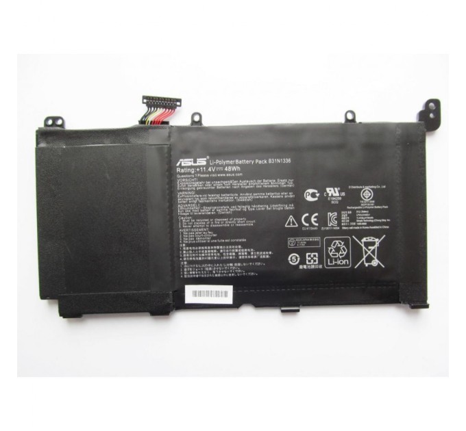Аккумулятор для ноутбука ASUS S551 B31N1336, 4110mAh (48Wh), 3cell, 11.4V, Li-Pol (A47470)