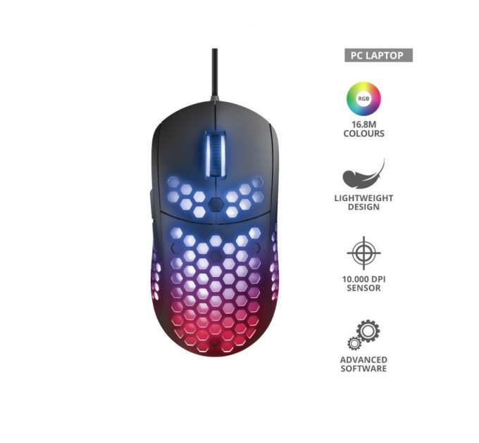 Мишка Trust GXT 960 Graphin Ultra-lightweight RGB USB Black (23758)