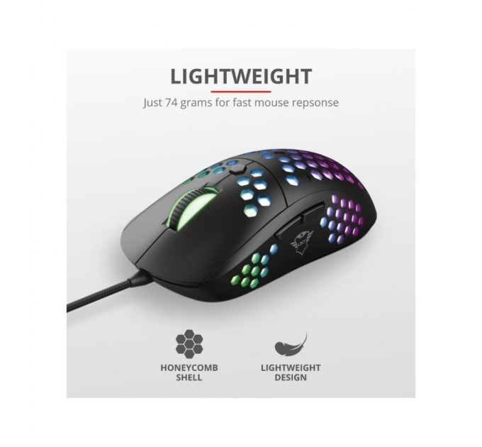 Мишка Trust GXT 960 Graphin Ultra-lightweight RGB USB Black (23758)