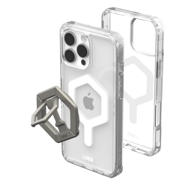 Чохол до мобільного телефона UAG Apple iPhone 16 Pro Max Plyo MagSafe Ice White/Titanium Stand (1144811BV01)