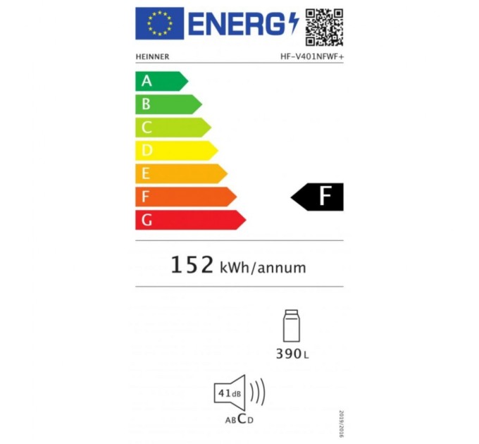 Холодильник HEINNER HF-V401NFWF+