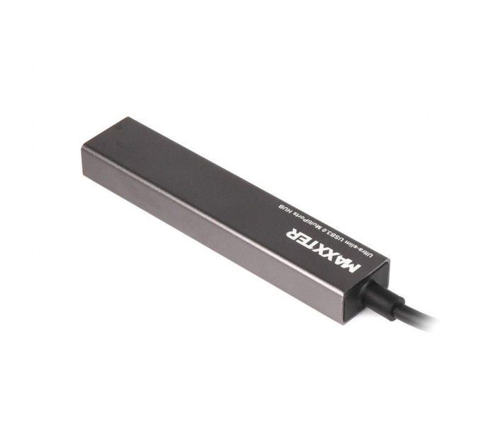 Концентратор Maxxter USB 3.0 Type-A 4 ports grey (HU3A-4P-02)