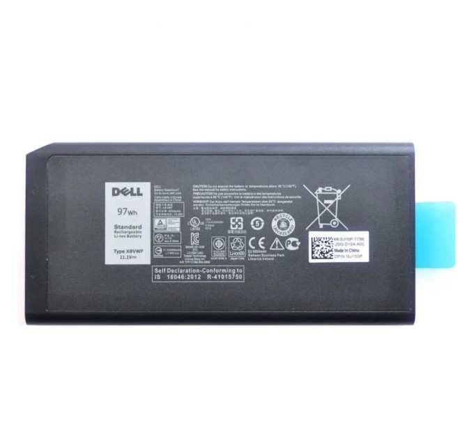 Акумулятор до ноутбука Dell Latitude E7404 X8VWF, 97Wh (8550mAh), 9cell, 11.1V, Li-ion (A47743)