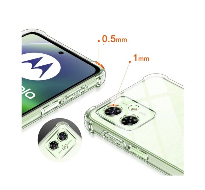 Чохол до мобільного телефона BeCover Anti-Shock Motorola Moto G55 Clear (712780)