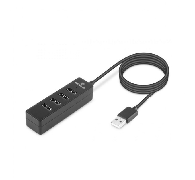 Концентратор REAL-EL HQ-174 USB-A 2.0 1.2m black (EL123110006)