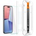 Скло захисне Spigen Apple iPhone 15 Plus EZ FIT tR (2 Pack) (AGL06883)