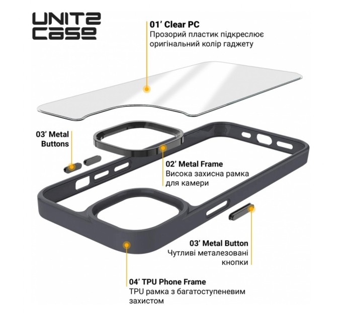 Чохол до мобільного телефона Armorstandart UNIT2 Apple iPhone 14 Black (ARM69937)