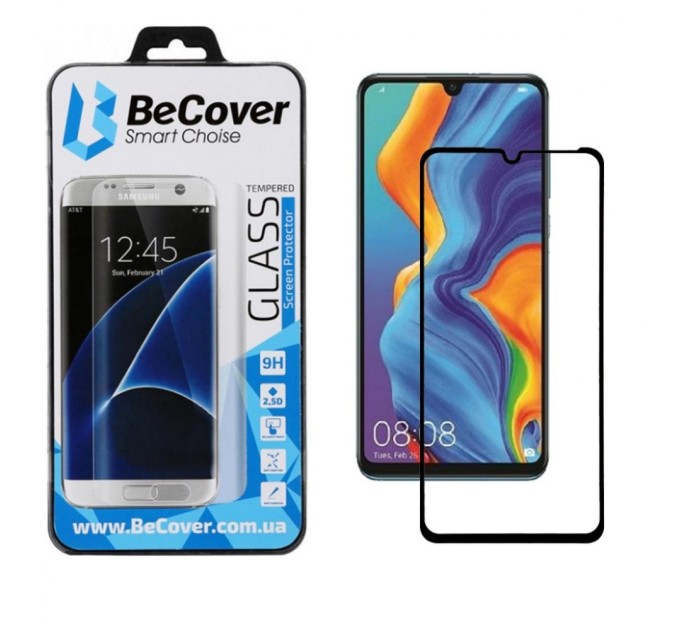 Скло захисне BeCover Huawei P30 Lite Black (703833)