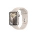 Смарт-годинник Apple Watch Series 9 GPS 45mm Starlight Aluminium Case with Starlight Sport Band - S/M (MR963QP/A)