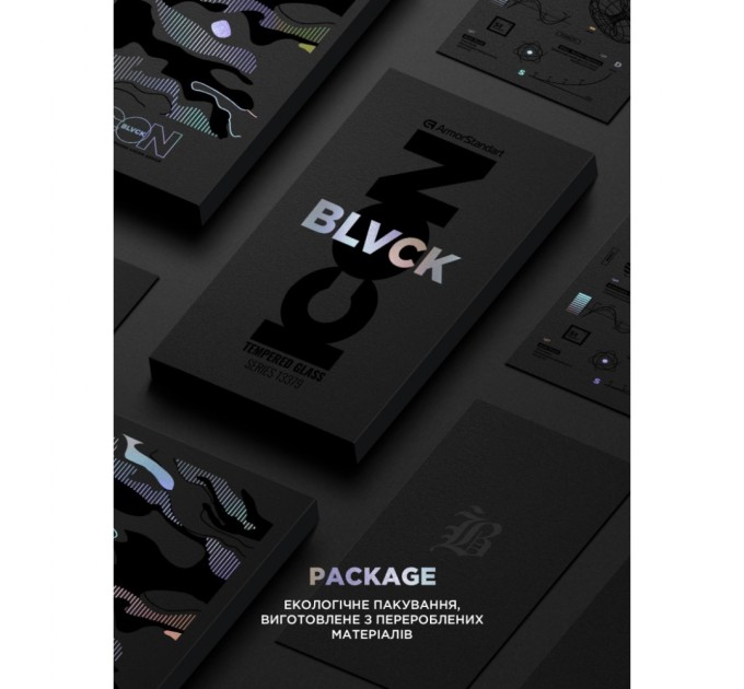 Скло захисне Armorstandart Supreme Plus Black Icon Apple iPhone 16 Plus (ARM81396)