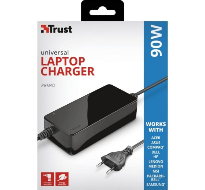 Блок живлення до ноутбуку Trust Primo 90W-19V Universal Laptop (22142_TRUST)