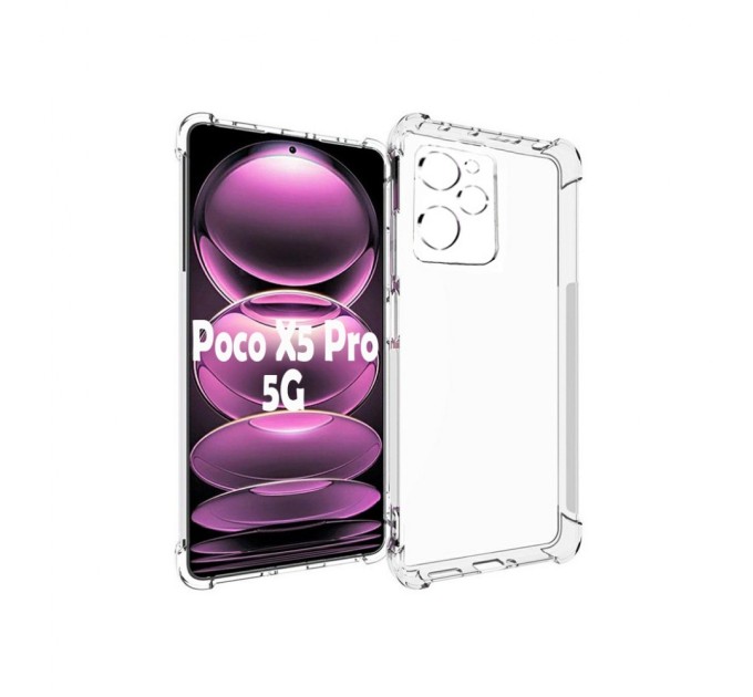 Чохол до мобільного телефона BeCover Anti-Shock Poco X5 Pro 5G Clear (708896)