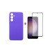 Чохол до мобільного телефона Dengos Kit for Samsung Galaxy S23 FE case + glass (Purple) (DG-KM-12)