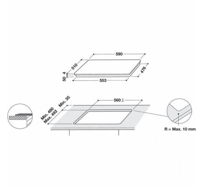 Варочная поверхность Whirlpool WLS5360BFW