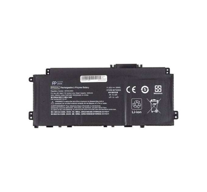 Акумулятор до ноутбука HP Pavilion x360 14-DV Series (PP03XL) 11.55V 3400mAh PowerPlant (NB462230)