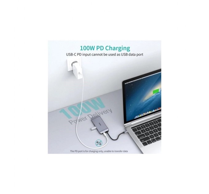 Концентратор Choetech USB-C 9-in-1 (HUB-M15-GY)