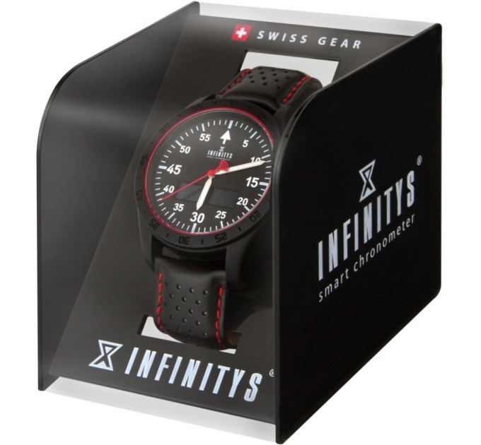 Смарт-годинник Atrix INFINITYS X20 45mm Swiss Sport Chrono Black-leather Смарт-го (swwpaii2sscbl)