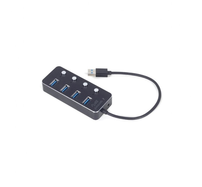 Концентратор Gembird USB 3.0 4 ports switch black (UHB-U3P4P-01)