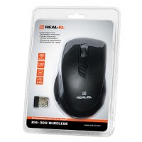 Мишка REAL-EL RM-300 black-grey