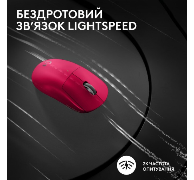 Мишка Logitech G Pro X Superlight 2 Lightspeed Wireless Magenta (910-006797)
