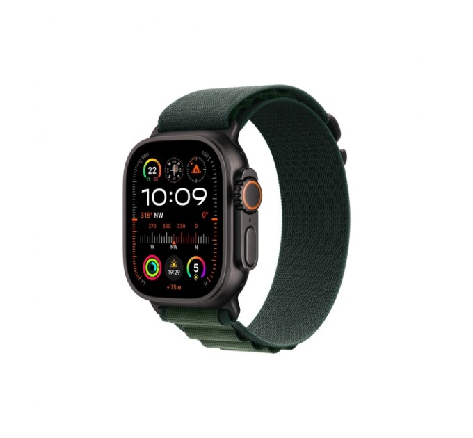 Смарт-годинник Apple Watch Ultra 2 2024 GPS + Cellular 49mm Black Titanium Case with Dark Green Alpine Loop - Large (MX4T3UL/A)