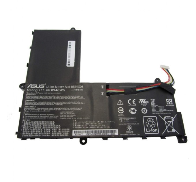 Акумулятор до ноутбука ASUS E202SA B31N1503, 4110mAh (48Wh), 3cell, 11.4V, Li-ion, черна (A47273)