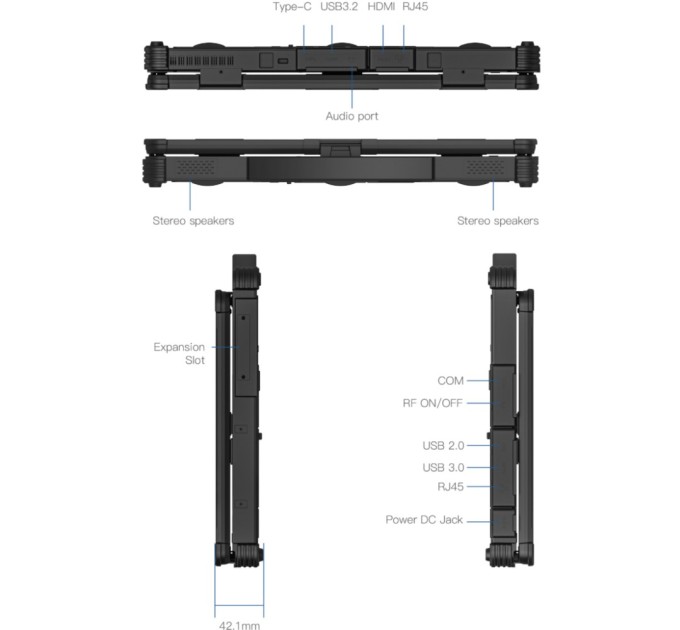 Ноутбук Vinga Scout X14A (X14A-1235161024B)
