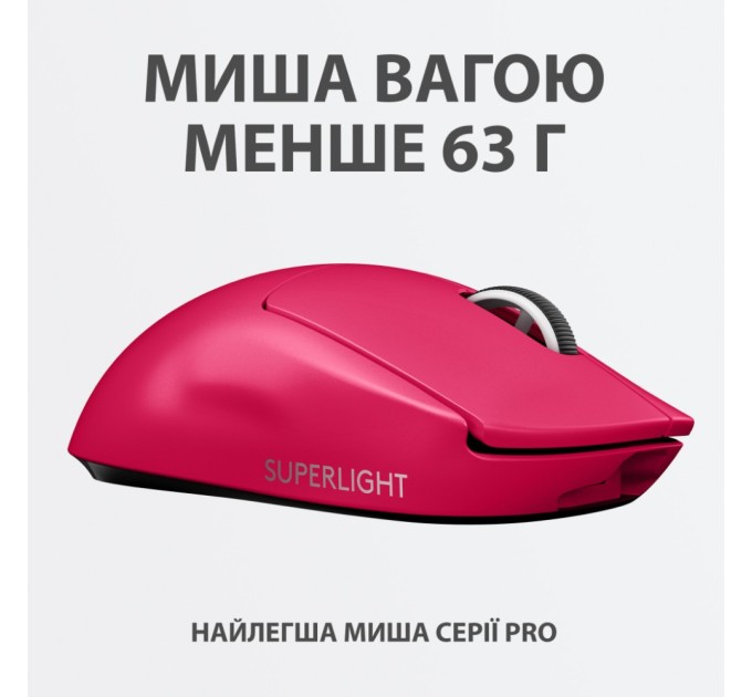 Мишка Logitech G Pro X Superlight Wireless Magenta (910-005956)