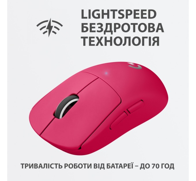 Мишка Logitech G Pro X Superlight Wireless Magenta (910-005956)