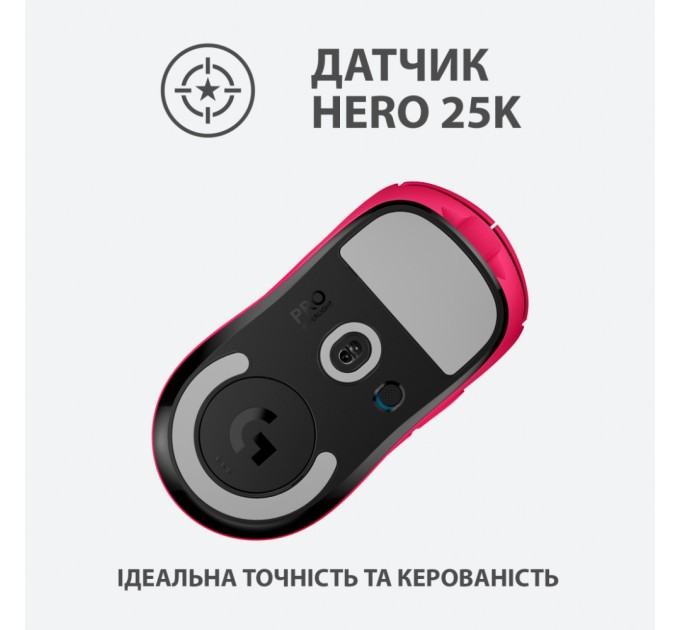 Мишка Logitech G Pro X Superlight Wireless Magenta (910-005956)