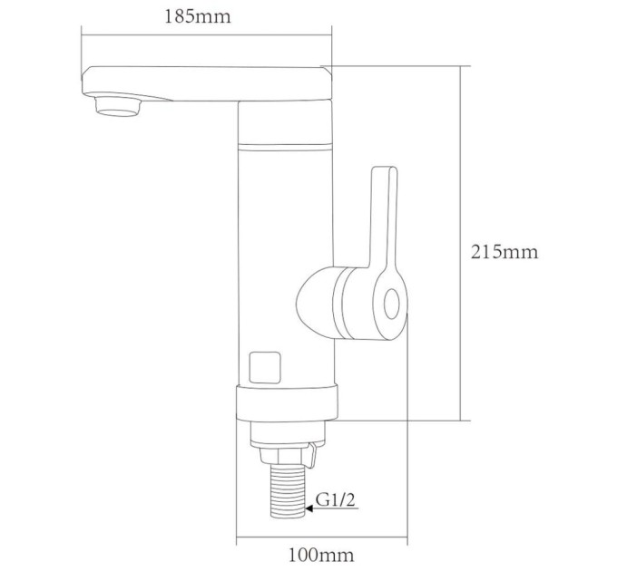 Проточний водонагрівач AQUATICA HZ 3.0кВт 0.4-5бар для кухн (9791123)