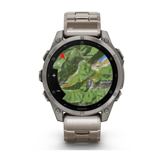 Смарт-годинник Garmin fenix 8 47mm, AMOLED, Saph, Ti/Bare/Graphite w/TiBand,Excl, GPS (010-02904-40)