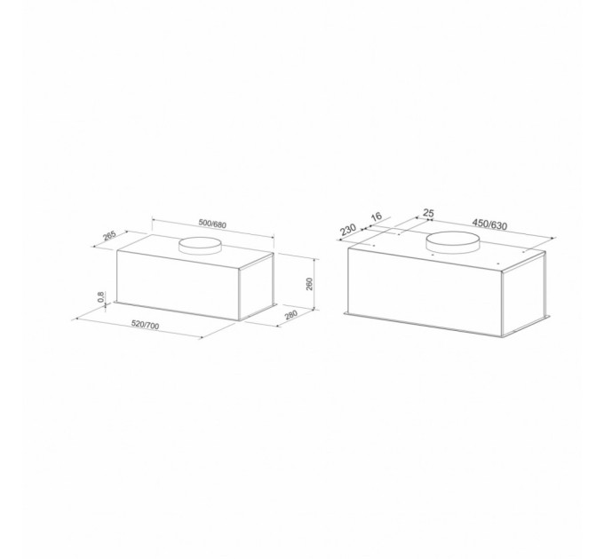 Витяжка кухонна Eleyus MAGNUS 1200 LED 52 IS