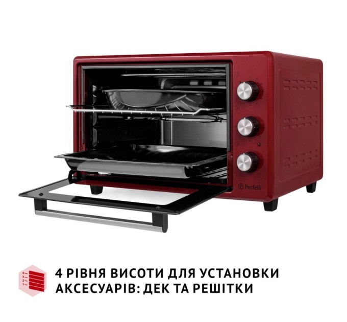 Електропіч Perfelli MIRAGE 37 RED
