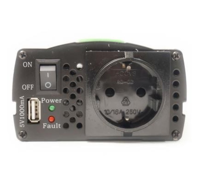 Автомобільний інвертор 24V/220V 300W, USB 5V 1A, HYM300-242 PowerPlant (KD00MS0002)